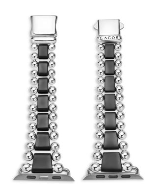 Smart Caviar Black Ceramic & Stainless Steel Apple™ Watch Bracelet, 42mm - Exclusive