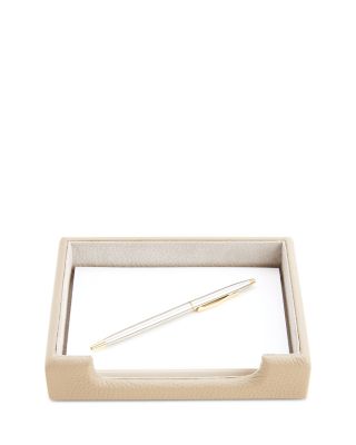 Leather Desktop Note Tray