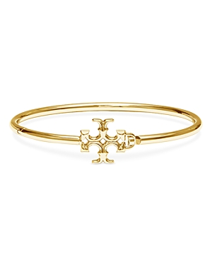 Shop Tory Burch Kira Logo Bangle Bracelet In Gold-tone In Tory Gold
