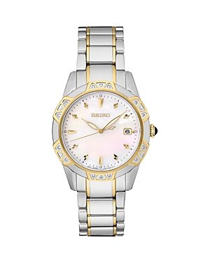 Seiko Watch Diamonds Watch, 33mm In White/silver