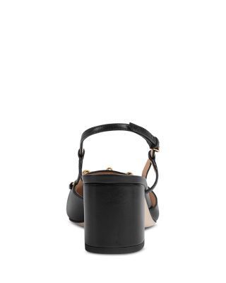 Women's Horsebit Slingback Block Heel Pumps