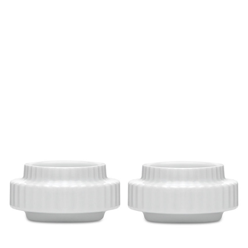 Rosendahl Lyngby Porcelain Tealight Holder, Set Of 2 In White
