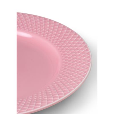 Lyngby Porcelain Rhombe Color Lunch Plate, Rose