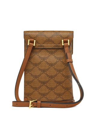 MCM Himmel Lauretos Coated Canvas Lanyard Crossbody Bag