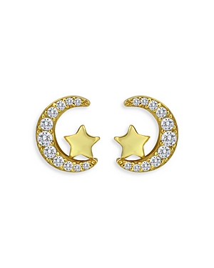 Aqua Moon & Polished Star Stud Earrings - 100% Exclusive