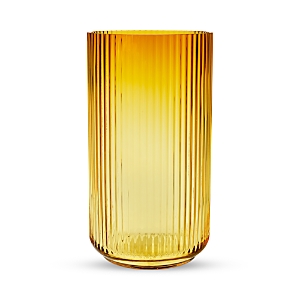 Rosendahl Lyngby Vase, Mouth Blown Glass In Yellow