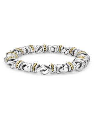 Men's 18K Yellow Gold & Sterling Silver Anthem Beaded Link Bracelet - Exclusive