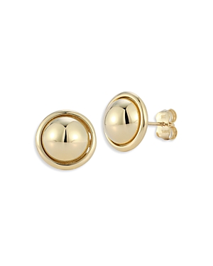 Bloomingdale's Bold Button Stud Earrings In 14k Yellow Gold