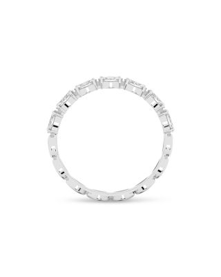 Matrix Marquise Cut Stack Ring in Rhodium Plated