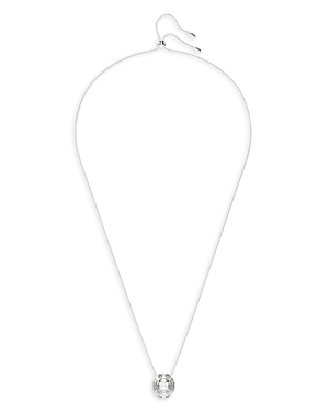 Shop Swarovski Mesmera Mixed Cut Octagon Adjustable Pendant Necklace In Rhodium Plated, 29.53 In Silver