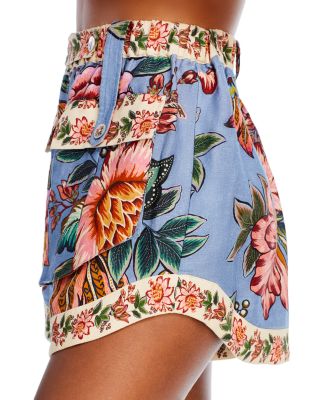 Wonderful Bouquet Linen Shorts