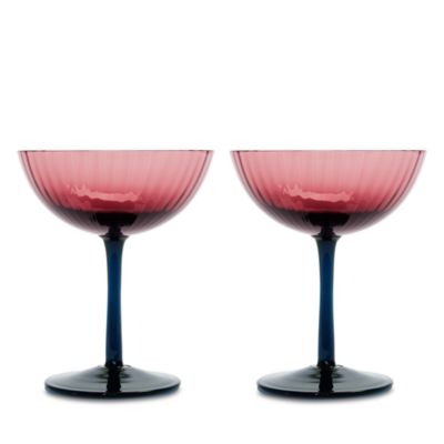 Champagne Coupe Glasses, Set of 2