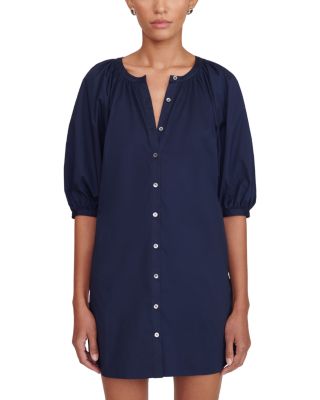 Staud Vincent Button Front Mini Dress