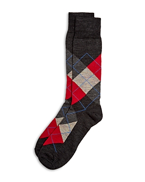 The Men's Store At Bloomingdale's Argyle Wool Socks - 100% Exclusive In Charcoal