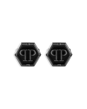 Philipp Plein Hexagon Black Cufflinks
