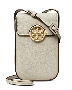 Shop Tory Burch Miller Phone Crossbody In Feather Gray
