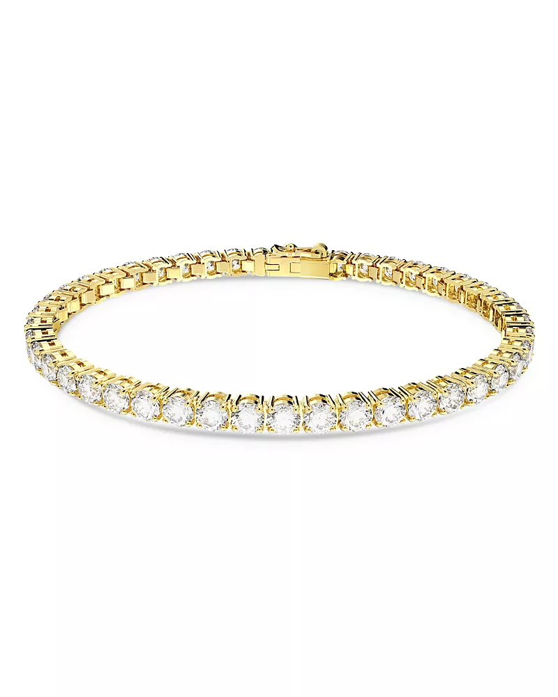 Swarovski Matrix Tennis Bracelet in Gold Tone