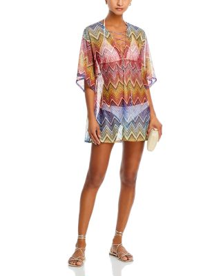 Multicolor Chevron Swim Cover-Up Tunic