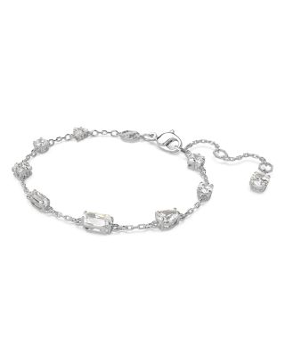 Mesmera Mixed Cut Scatter Bracelet in Rhodium Plated