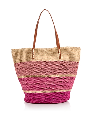 Cassidy Large Striped Woven Tote