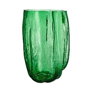 Kosta Boda Crackle Vase, Extra Large In Green