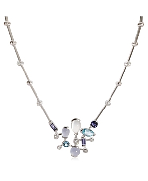 Meli Melo Diamond Necklace in 18K White Gold