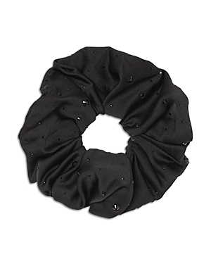 Shop Sandro Chou Chou Sparkling Scrunchie In Black
