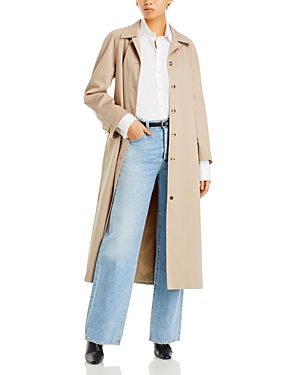 Anine Bing Randy Maxi Trench Coat In Taupe