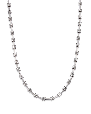 Bloomingdale's Diamond Station Collar Necklace In 14k White Gold, 3.0 Ct. T.w., 17