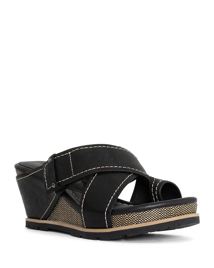 Sandals Heels Wedge By Donald Pliner In Black, Size: 6 main image 0