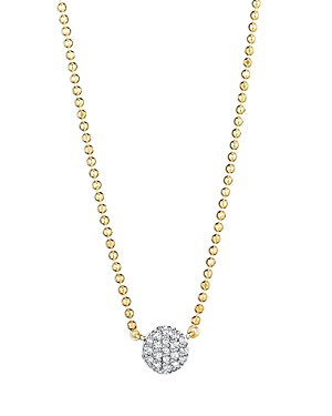 Rhodium & 14K Yellow Gold Diamond Micro Infinity Necklace, 16-18