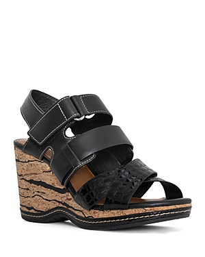 DONALD PLINER WOMEN'S CRISSCROSS STRAPPY WEDGE SANDALS