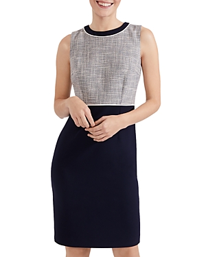 Shop Hobbs London Laurie Dress In Navy Ivory