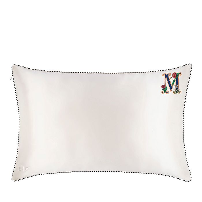 slip - Pure Silk Embroidered Initials Pillowcase