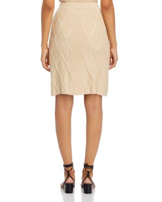 Textural Knit A Line Pull On Skirt 