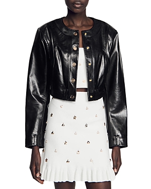 Miley Leather Cropped Jacket