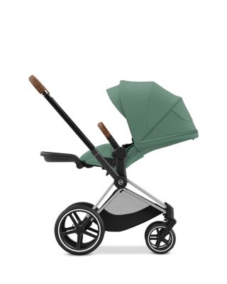 PRIAM 4 Stroller – Chrome Frame with Brown Handle