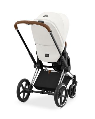 PRIAM 4 Stroller – Chrome Frame with Brown Handle