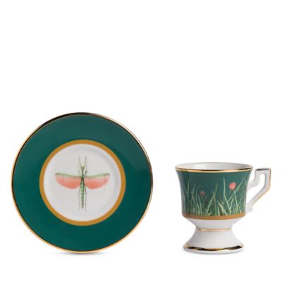 Libellula Espresso Cup & Saucer, Service for 2