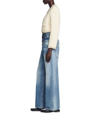 Bead Trim Cropped Tweed Jacket