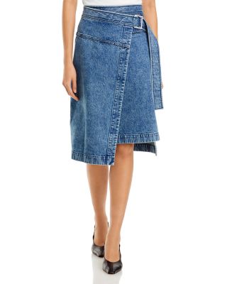 3.1 Phillip Lim - Denim Wrap Midi Skirt