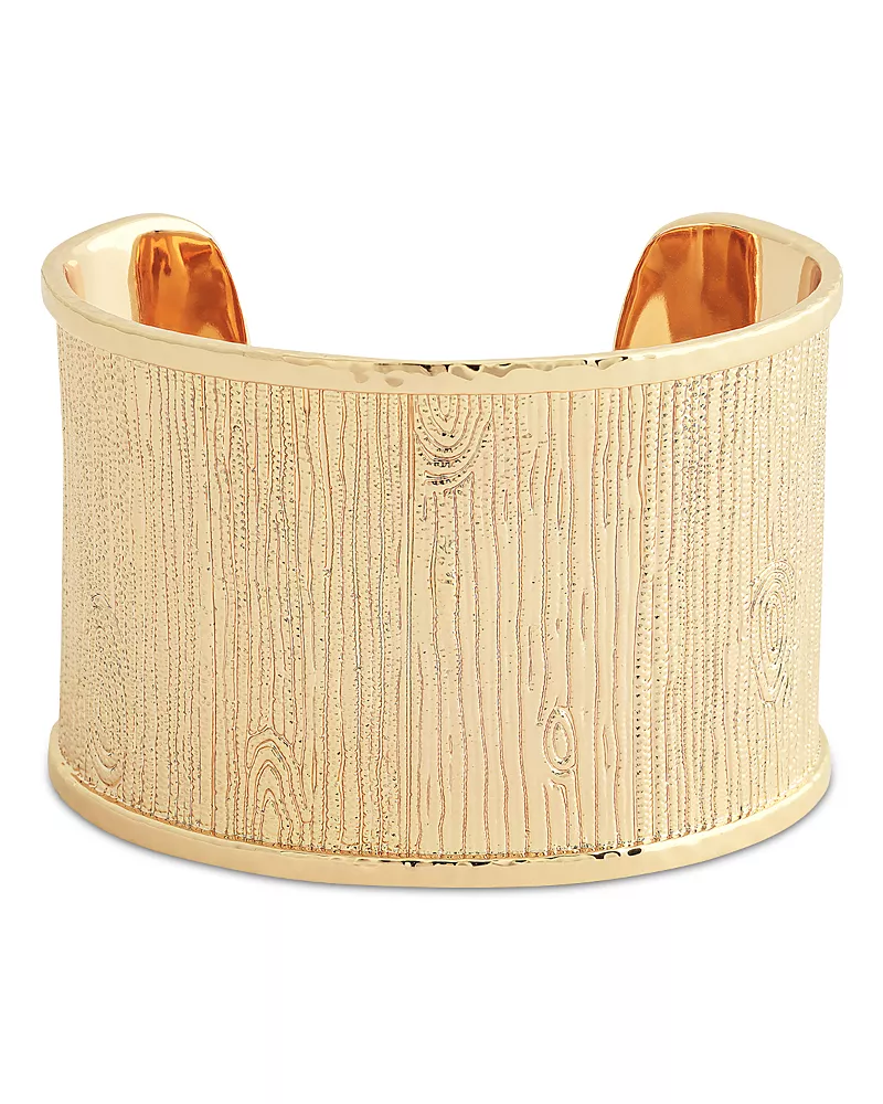 Anabel Aram Enchanted Forest Bark Cuff Bracelet in 18K Gold Plated