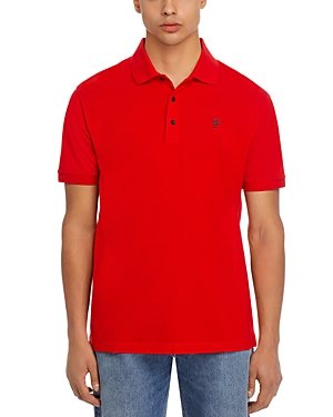 Purple Brand Monogram-print Polo Shirt In Red