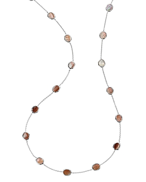 Shop Ippolita Sterling Silver 925 Polished Rock Candy Brown Shell Statement Necklace, 36 In Brown/silver