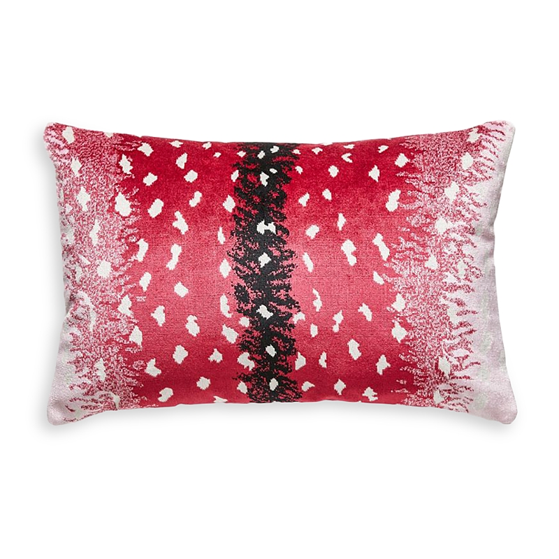 Scalamandre Antelope Lumbar Pillow In Raspberry
