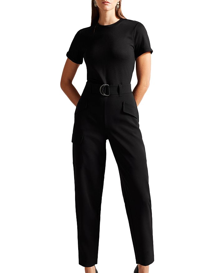 Ted Baker High Rise Belted Tapered Cargo Jumpsuit Bloomingdale s