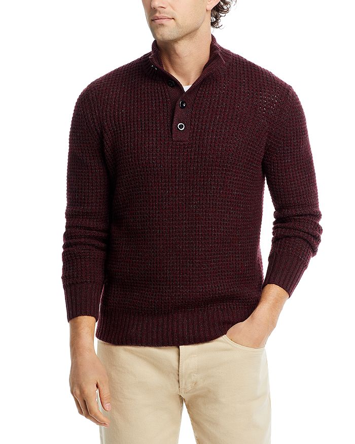 Faherty Wool & Cashmere Regular Fit Mock Neck Sweater | Bloomingdale's