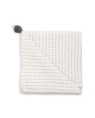 Crane Baby Luxe Stitched Stripe Baby Blanket
