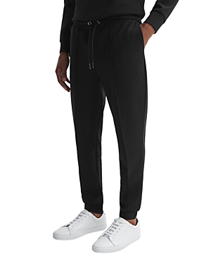 Shop Reiss Premier Interlock Drawstring Pants In Black