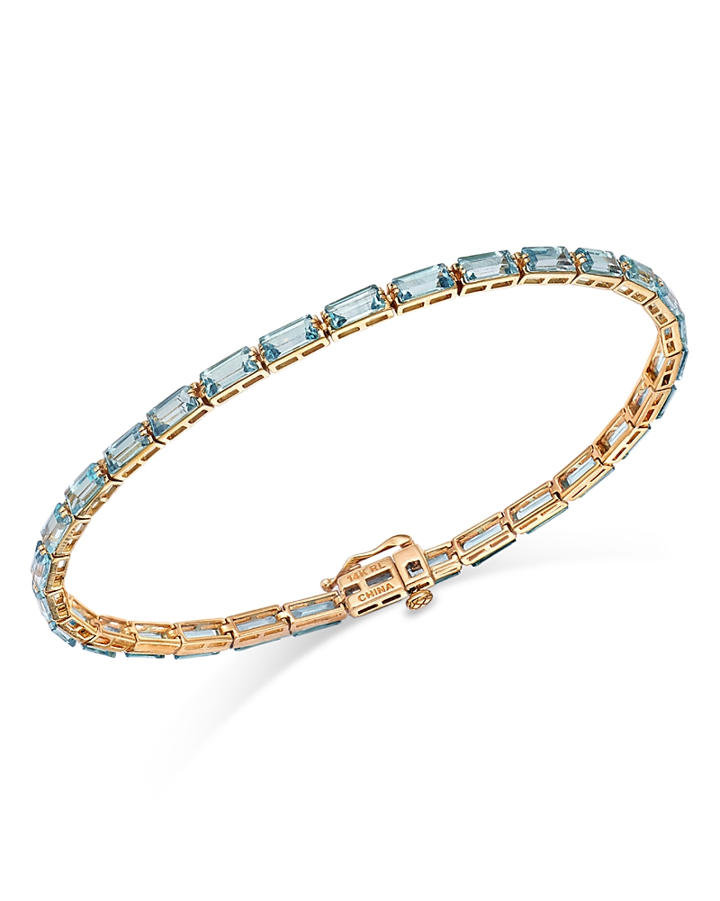 Bloomingdale's Fine Collection Swiss Blue Topaz Bangle Bracelet